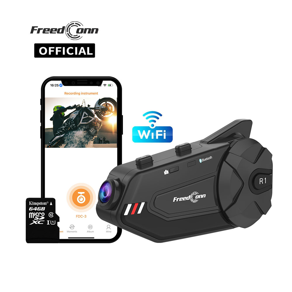 Universal Motorcycle Helmet Intercom Headset - Freedconn R1Plus Bluetooth Xe Máy Liên