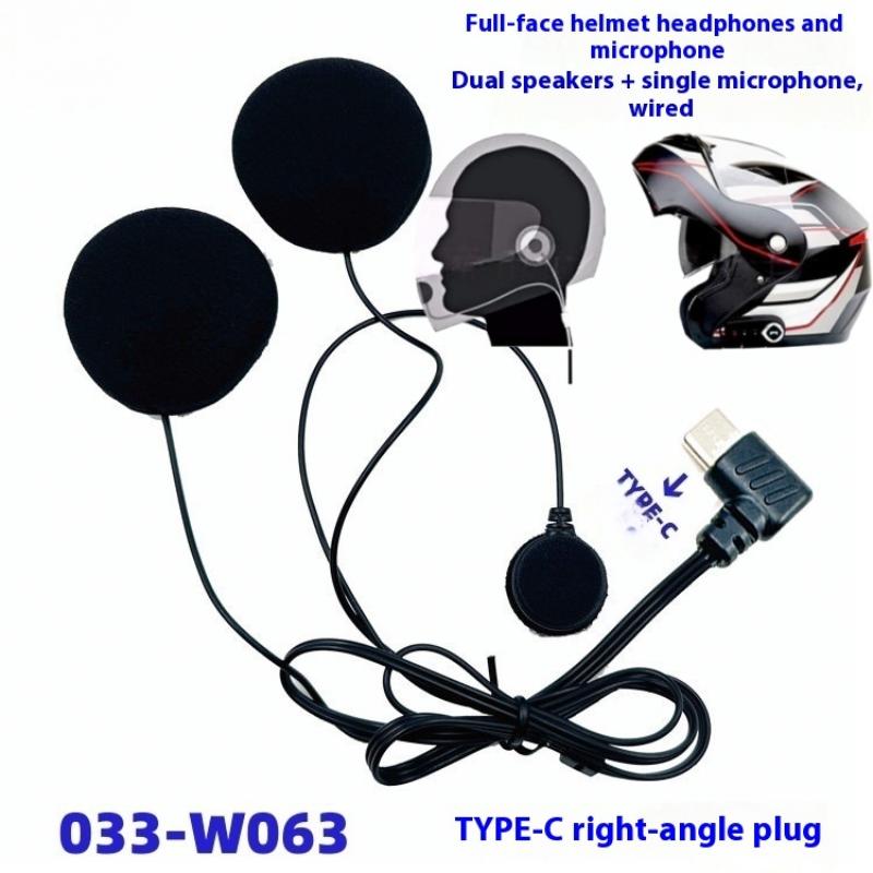 Full Face Motorcycle Helmet With Bluetooth - 【Y】1Pcs Type-C HD Noise Reduction Motorcycle