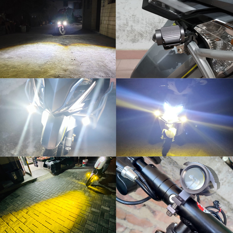 Motorcycle LED Light motorcycl - đánh giá và giá Universal Motorcycle Led Headlight Projector