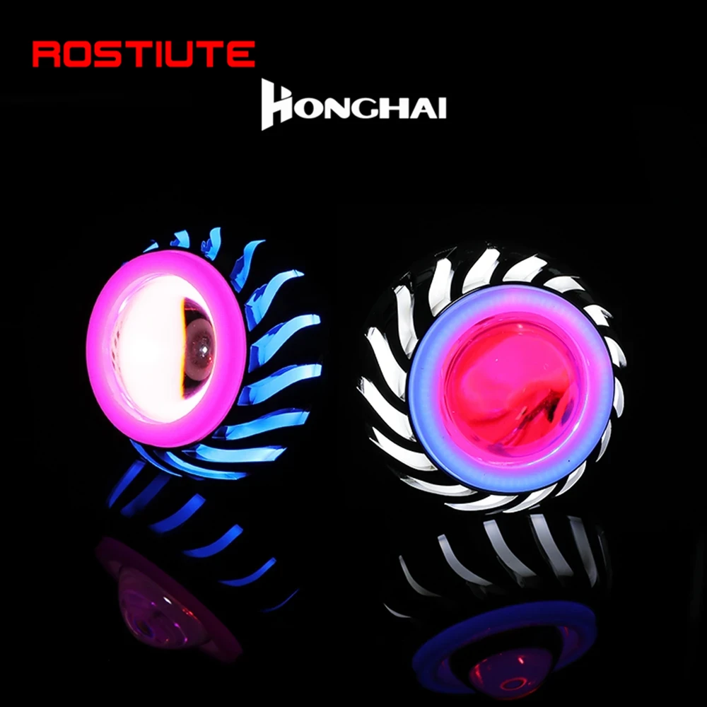 High/Low Beam Double Angel Eye - đánh giá và giá Universal Motorcycle Led Headlight Projector