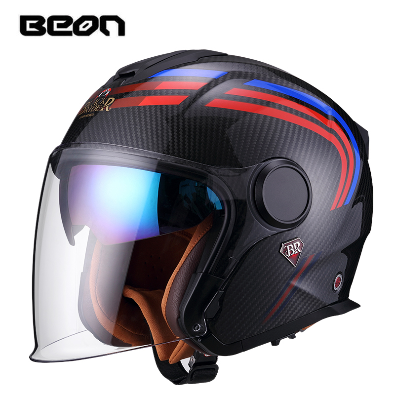 BEON BR23 Carbon Fiber 3/4 Ope - đánh giá và giá Carbon Fiber Lightweight Motorcycle Helmet