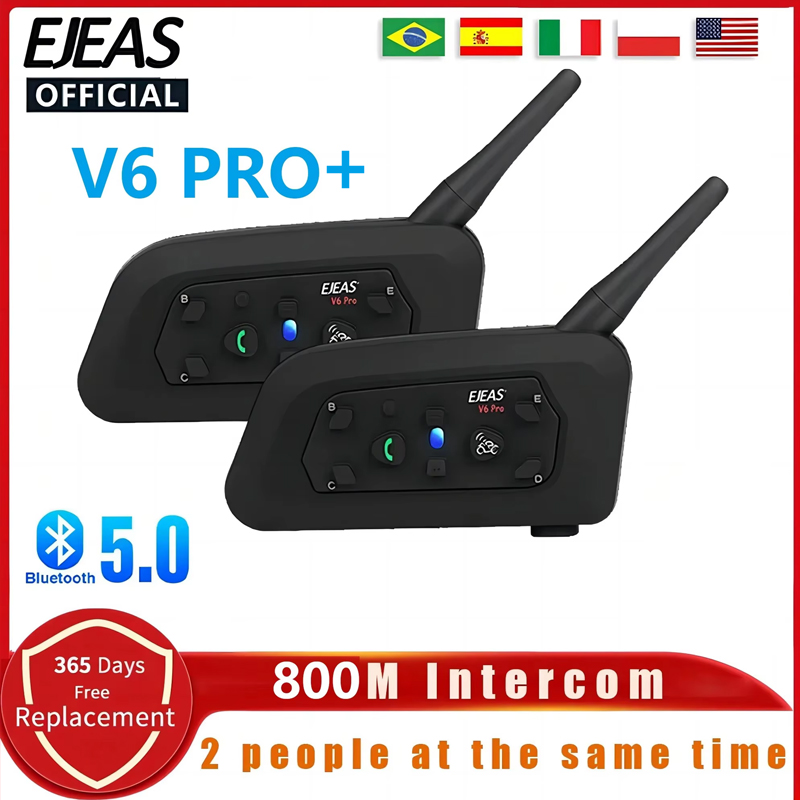 EJEAS V6 PRO+ Motorcycle Helme - đánh giá và giá Universal Motorcycle Helmet Intercom Headset