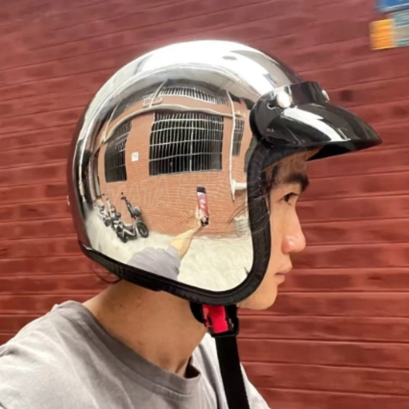 Hot Unique Silver Plating Open - đánh giá và giá Vintage Open Face Retro Helmet